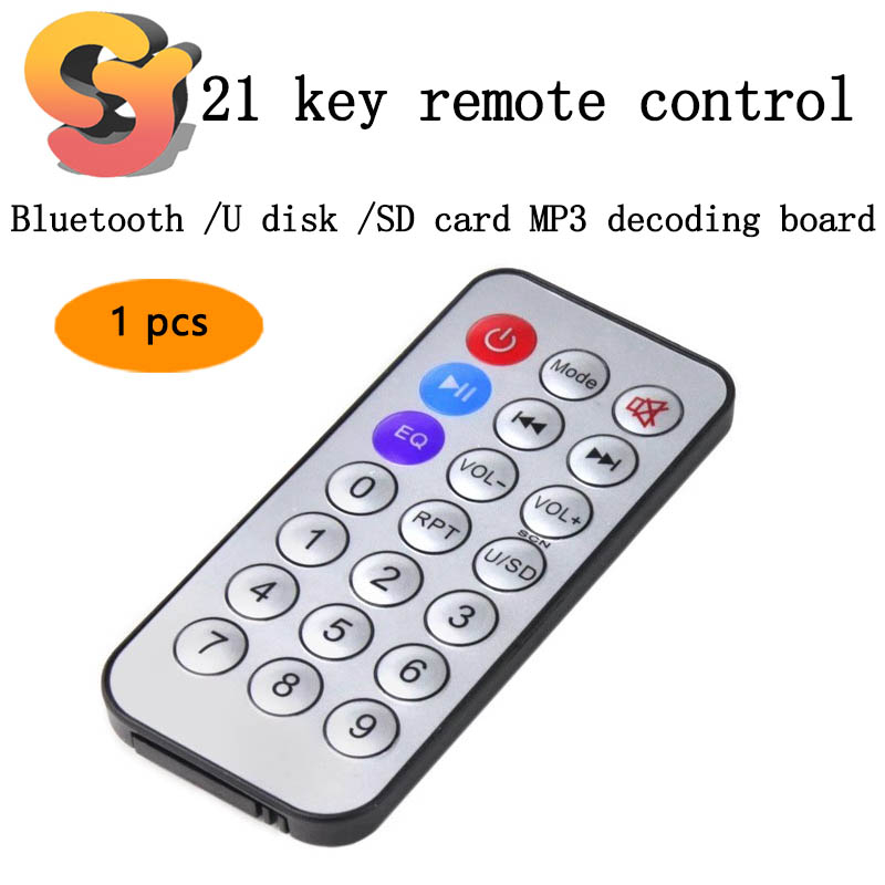 [Fornecimento de estoque pronto] 1pcs 21 botões infravermelho Controle Remoto 38khz Bluetooth Placa de decodificação MP3 em Oferta na Shopee