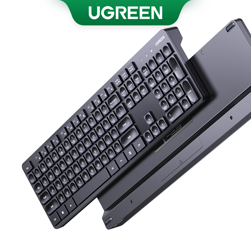 Rato UGREEN 2.4G Teclado Sem Fio 2.4G 104 Teclas Côncavas Para MacBook Pro iPad Huawei Matebook PC