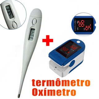 Termômetro G-tech com Medidor Digital de Oxigênio no Sangue por Pulso, Capa de Dedo Saturação de Oxigênio no Sangue Grau Médico Clássico