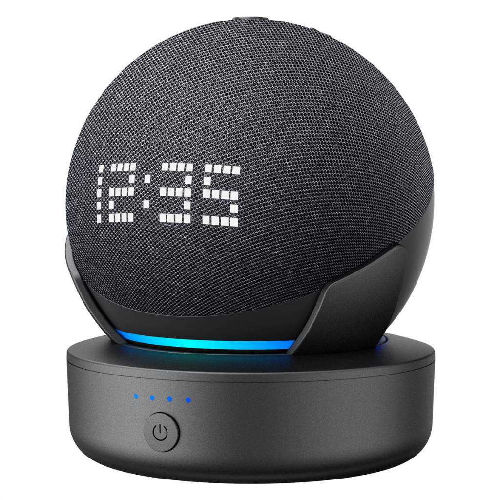 Base De Bateria Portátil 10000mAh Para Echo Dot 5a 4a Geração Power Bank Suporte De Alto-Falante Inteligente