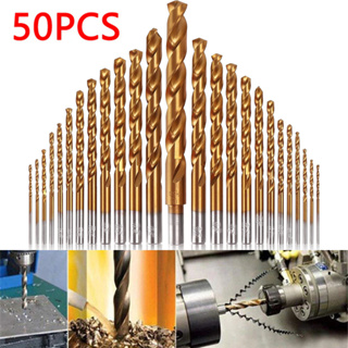50Pcs Brocas De Cobalto Revestidas De Titânio Aço De Alta Velocidade HSS Conjunto De Ferramentas Elétricas Woodwor em Oferta na Shopee