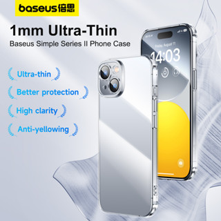 Estojo Telefônico Transparente Baseus Série Simples 2 Para iP 15