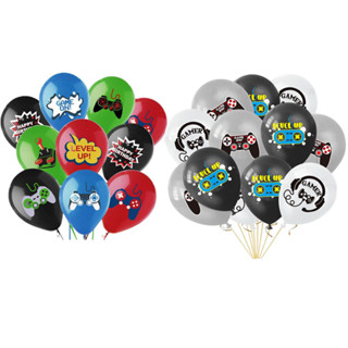 10pcs Gamepad Balloons Game On Black White Latex Ball Jogo De Decorações Para Festa De Aniversário Infantil Temático em Oferta na Shopee