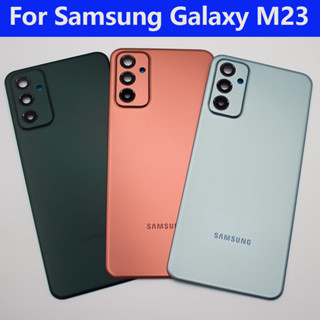Para Samsung Galaxy M23 Tampa Traseira Da Bateria Carcaça Substituição Lente Câmera M236B SM-M236B Caixa Do Telefone