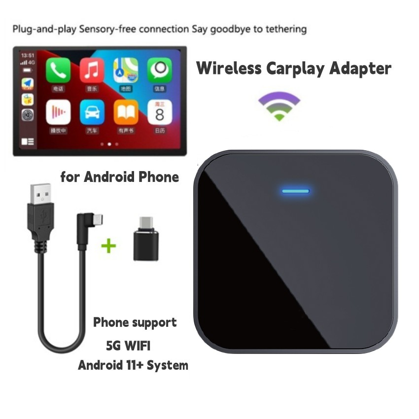 Adaptador CarPlay Sem Fio Para iPhone Suporta Apple iOS 11 + , 5Ghz WiFi