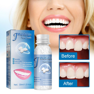 Resina Dentes Falsos Sólidos Cola Vampiro Conjunto De Reparo Temporário Dental