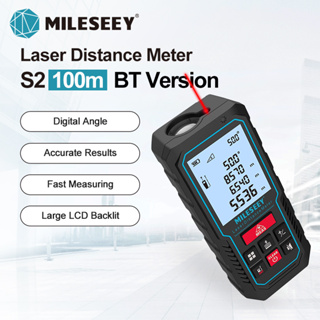 Medidor De Distância Laser Mileseey 100M Digital LCD 100 Meteran Rangefinders em Oferta na Shopee