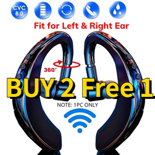 Promoção (Compre 2 Grátis 1) 500mah Fone De Ouvido Bluetooth Sem Fio Com Gancho De 180 Graus Gire Os Fones Microfone em Oferta na Shopee