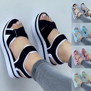 35-43 Sandálias Mulher 2023 Plataforma Salto Sandalias Mujer Cunhas Macias Sapatos Para Calçados De Verão