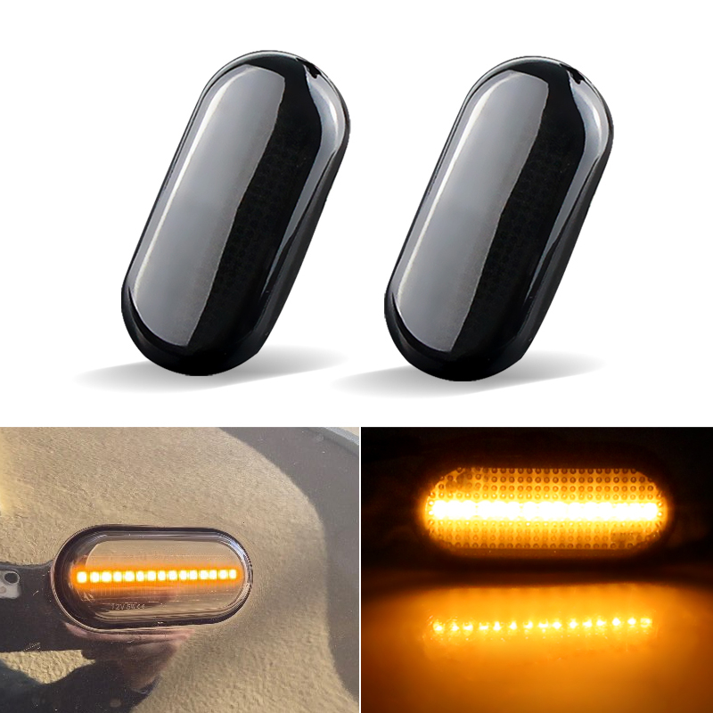 2pcs Marcador Lateral Dinâmico Luz LED De Sinalização De Giro Para Dacia Duster Dokker Lodgy Renault Megane Clio KANGOO