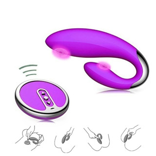 Vibrador Multi-Freqüência De Brinquedos De Casal Estimulador Clitoral De Controle Remoto Sem Fio De Silicone