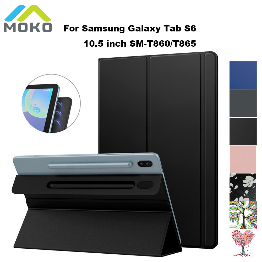 MoKo Smart Folio Case For Samsung Galaxy Tab S6 10.5 2019 , Capa Slim Leve , Adsorção Magnética Forte