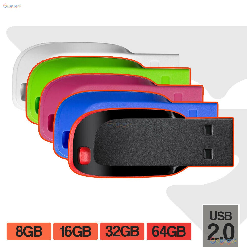 Unidade Flash USB 4GB 8GB 16GB 32GB 64GB 128GB 2.0 Pen Memory Stick