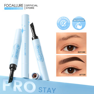 FOCALLURE Pro-stay No Smudge 3D Eyebrow Pomade Cream 2-Em-1 À Prova De Transferência D