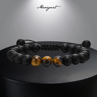 MG Pedra De Ágata Natural Olho De Tigre Pulseira De Contas Redondas Bangle Woven Ajustável Presente De Aniversário