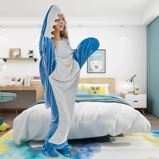 Cobertor De Tubarão Flanela Super Macia Home Saco De Dormir De Cauda De Animal Para Meninas