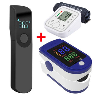 kit Termômetro digital + Oxímetro + Medidor De Pressão Arterial Conjunto Doméstico Monitor De Testa Artéria De Dedo Sem Contato