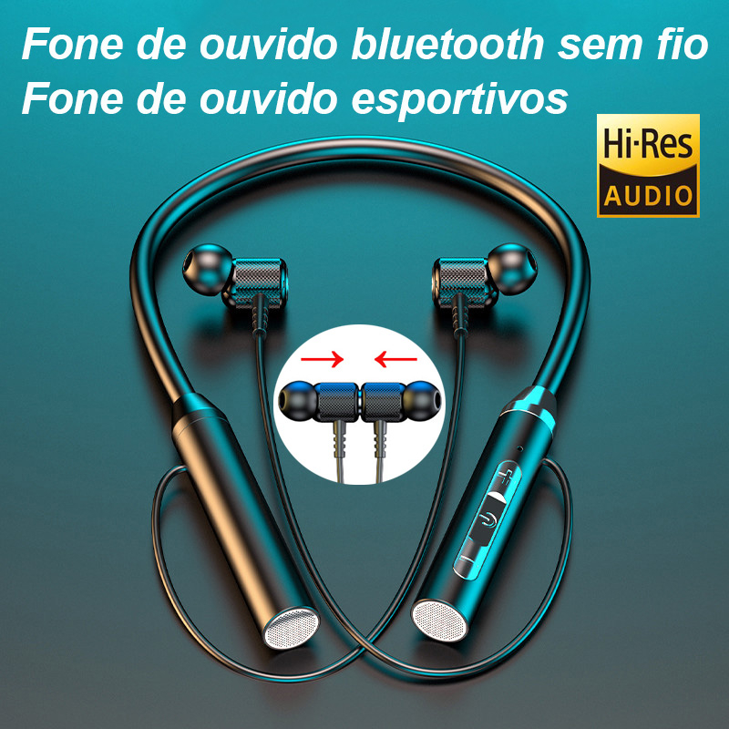 Novo Fone De Ouvido Bluetooth 5.0 Fone Bluetooth Para Xiaomi iPhone Com Microfone Magnética