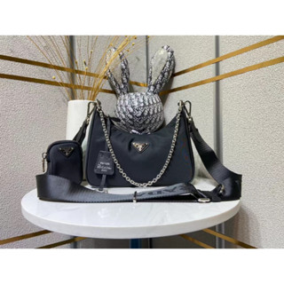 Bolsa de PRA ombro feminina de náilon bolsa crossbody três em um 3005