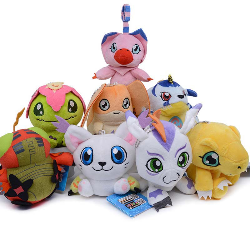1Pcs Anime Digimon Adventure Gabumon Tailmon Gomamon Patamon Tentomon Agumon Palmon Porta-Chaves Brinquedos De Pelúcia Pingente Boneca Recheada Macia em Oferta na Shopee