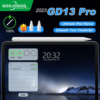 GOOJODOQ 13th GD13 Lápis Stylus Para iPad Com Palma Rejetion Carregador Sem Fio , Ativo Caneta mini 6 Ar 4 5 2019 2020 2021 Pro 11 12.9