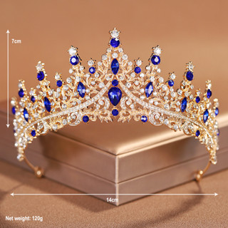 Tiaras de Noiva Cabeleireiro Barroco Coroa Multi-Color Opcional Atmosfera de Luxo Adequada para Festa Feminina Rhinestone Classic Queen Tiaras