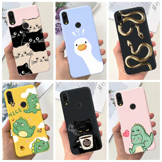 Capa De Desenho Animado Para Xiaomi Redmi 7 Note 7 Pro Caixa De Silicone À Prova De Choque Pato De Gato Traseira Macia Note7 Shell