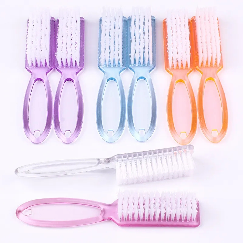 1Pcs Escova De Limpeza De Unhas Escovas Pega Plástica Multifuncional Pedicure Para Manicure Dos Dedos Pés