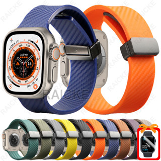 Pulseira De Silicone Para iWatch Series 8/7/6/5/4/3/SE Ultra 44mm 41mm 45mm 49mm 42mm 40mm 38mm