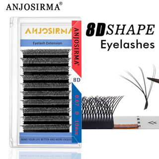 Pestanas ANJOSIRMA Com Duas Pontas 8d w De Extensão De Em Forma De Rolo Pré-Fabricado Falsas De Alta Qualidade Proporcionam Aparência natural