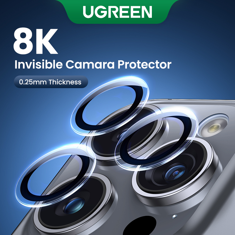 Material De Corning UGREEN 8K Protetor De Tela De Vidro Ultra HD Temperado Para iPhone 15/15 Plus Pro Max em Oferta na Shopee