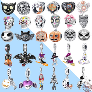 925 Sterling Silver Halloween Tema Skull Pumpkin Pendant Beads Adequado Para Pan Charm 925 Pulseira Original Jóias De Bricolage Feminina Fazendo Presente Surpresa