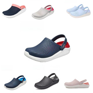(Estoque Pronto) Literide ClogSpot 100 % Original Sapatos De Crocodilo Masculinos Femininos Água Buraco