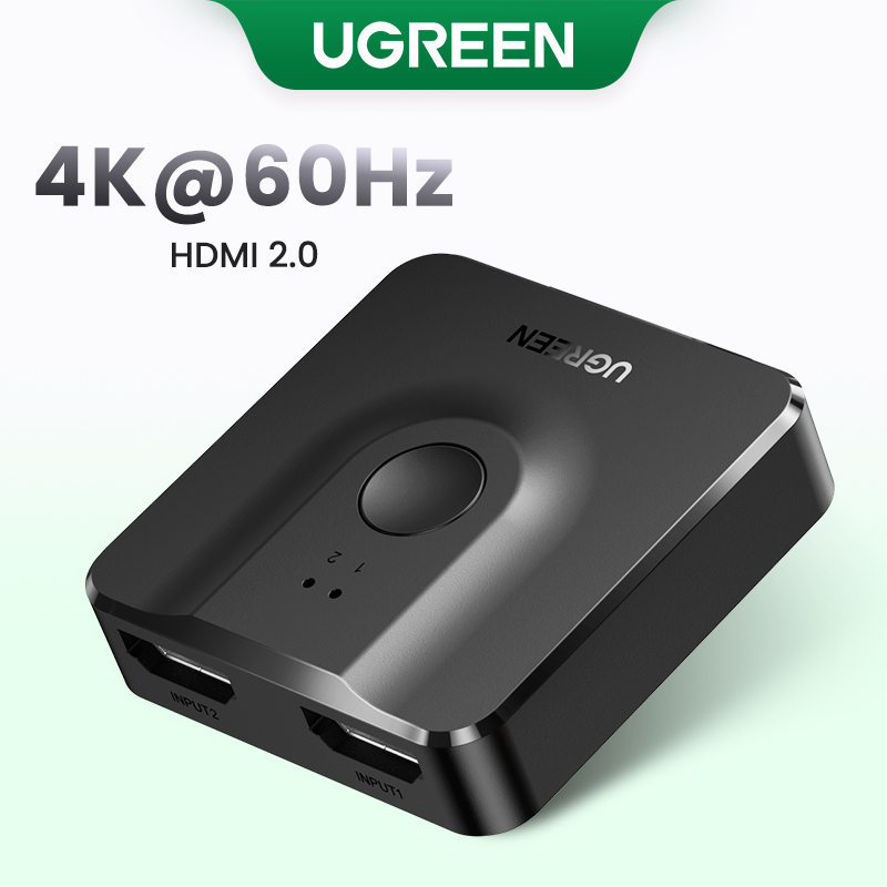 Interruptor HDMI UGREEN 2 Em 1 Saída 4K  60Hz Splitter