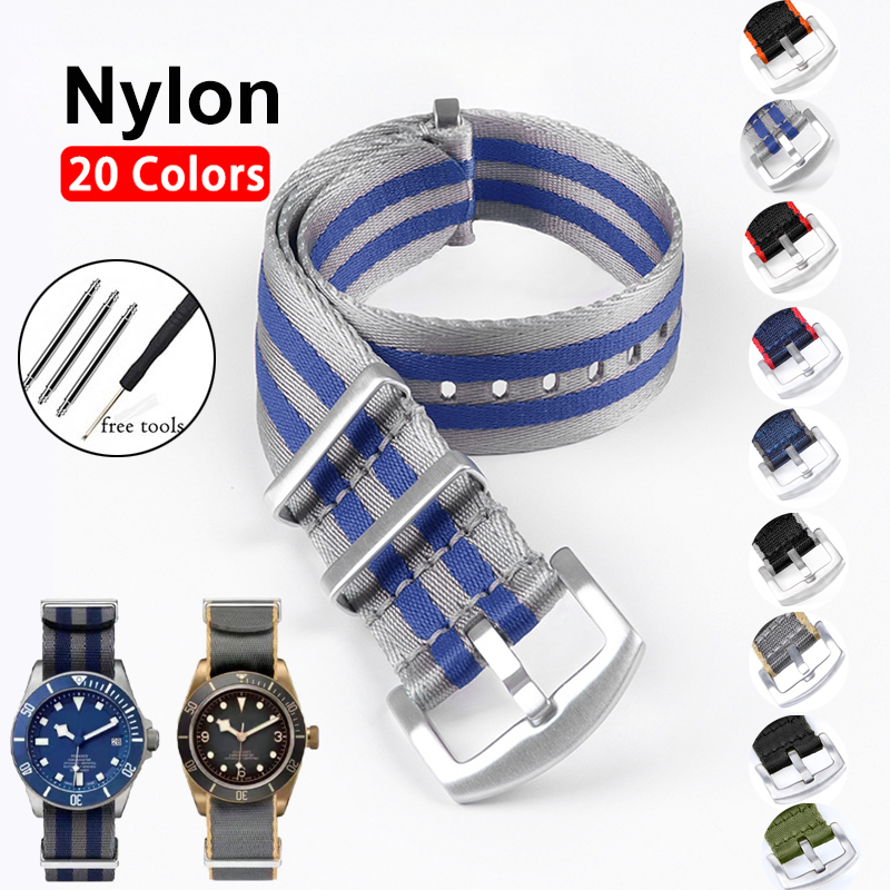Pulseira Universal Nato De Nylon Tecido 20mm 22mm Mulheres Militares Faixa De Relógio Esportivo Homem 20 Cores Acessórios em Oferta na Shopee