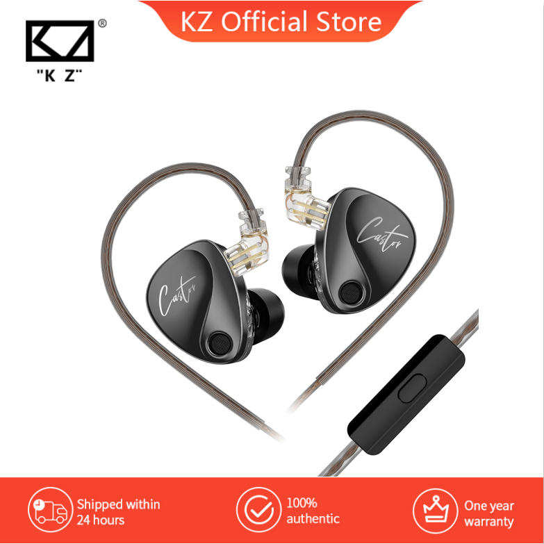 KZ Castor In Ear HiFi Earphone 2 Fone De Ouvido Dinâmico De Alta Qualidade Sintonizável Armadura Balanceada Fones Monitor Cancelando - Audio