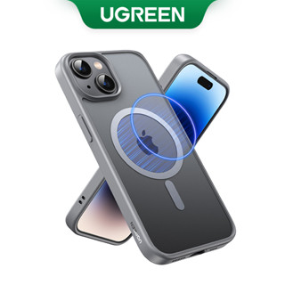 Estojo De Telefone UGREEN MagSafe Para iPhone Série 15 Magnético Cinza Protetor Anti-Colisão 15/15 Pro Max