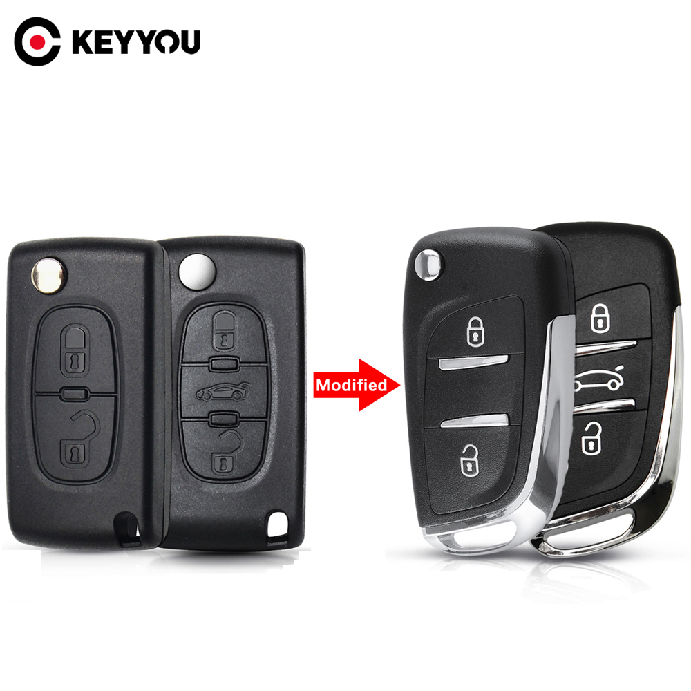 capa para chave remota para peugeot, 2/3, 307, 408, 308, para citroen c2, c3, c4, c5, c6, picasso, ce0536