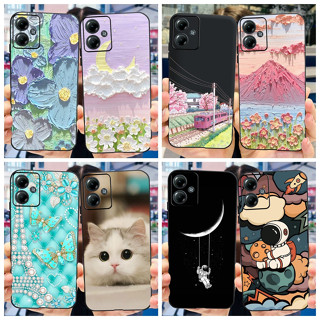 Para Moto Motorola G14 Estojo Fashion Flower Astronauta Pintado Capa Macia 4G G 14 MotoG14 2023 Telefônico