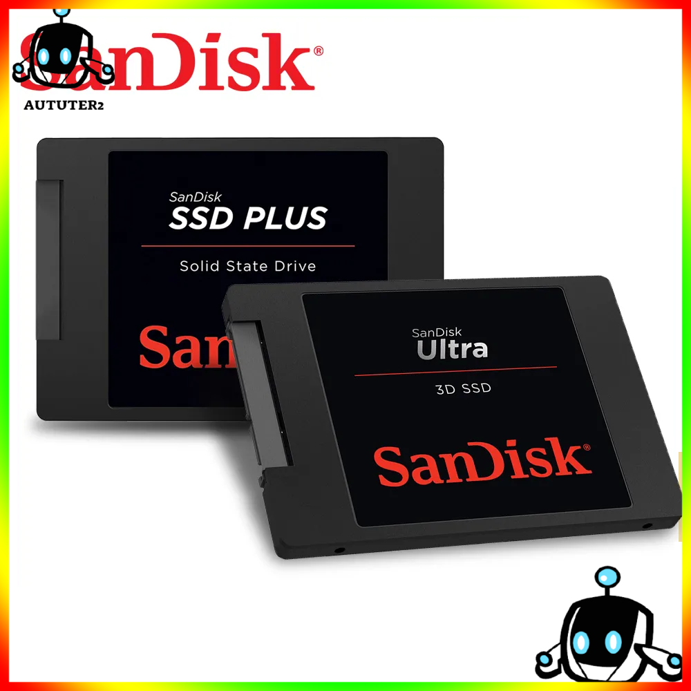 SanDisk-Unidade Interna De Estado Sólido , SSD Plus , SATA III , 2.5 " , 240GB , 480GB , 1TB , 2TB , Adequado Para Laptop , Desktop , Computador