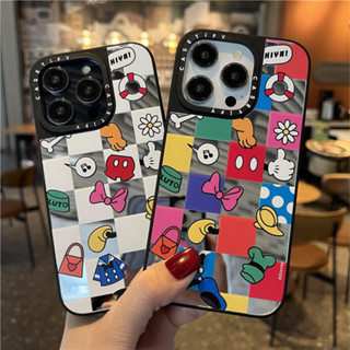 Capinha iphone 11/12/13/14/15 Pro max Espelho xadrez Mickey Rainbow Aplicável ao iPhone 11,12,13,14,15,12PM,13PM,14PM,15PM