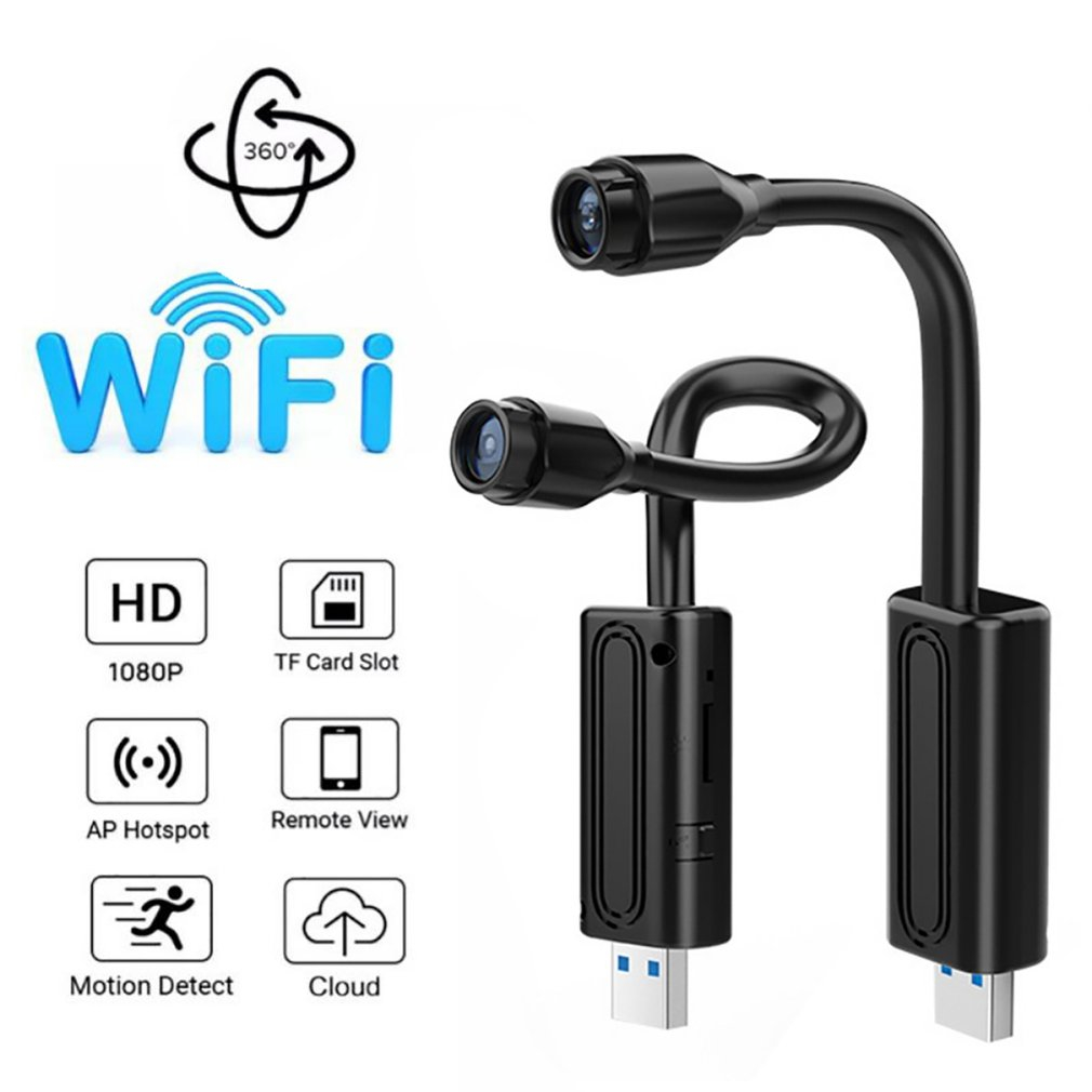 Câmera Wifi V380 USB Câmera Wifi Vigilância Doméstica Câmera IP 1080P Gravador de Movimentos Micro Filmadora Gravador DVR de Áudio