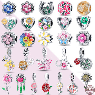 2023 Novo 925 Sterling Silver Early Spring Red Blue Butterfly Bee Charm Adequado Para Jóias Femininas Pan DIY
