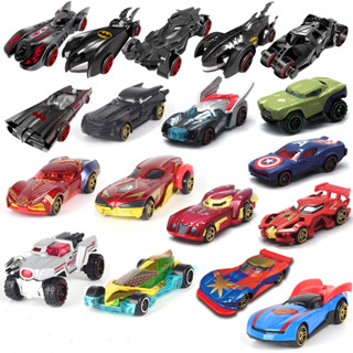 1pcs Carros Metálicos Diecast Avengers Toy League Batmobile Homem-Aranha Thor Capitão América Brinquedos De Corrida