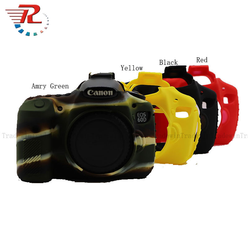 Capa De Corpo De Câmera De Borracha De Silicone Canon EOS 60D Para