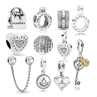 promoção hoje❤️❤️Berloque Charme Encanto S925 Prata BerloquePulseira Coroa com o Logotipo da Panela.Love Pendant Nossa Caixa Mágica Promessa.Love Lock Key JBL Charme