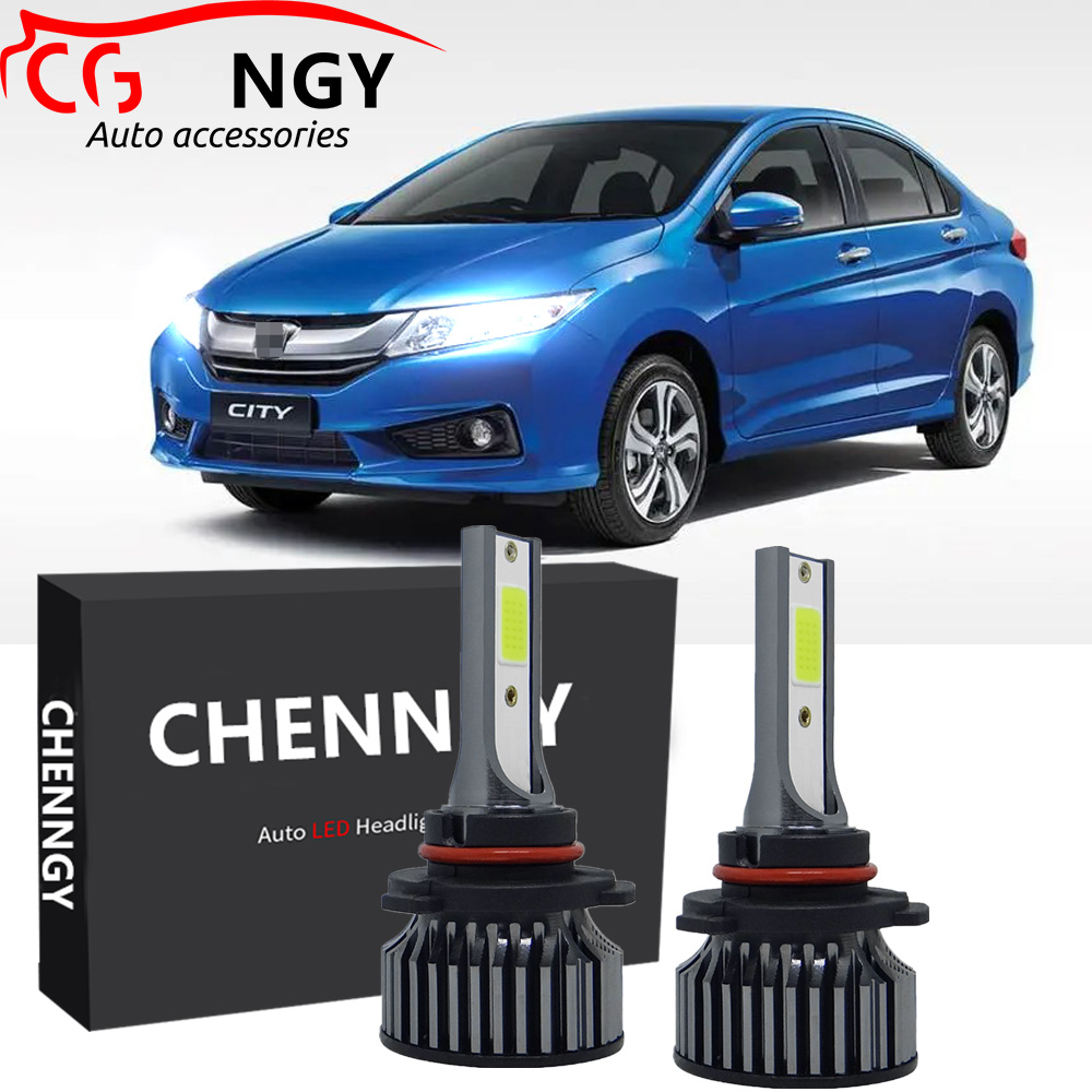 Para Honda City GM6 Ano 2014 A 2020 (Lâmpada De Cabeça Do Carro)-(1 Par) Lâmpadas LED Farol 6000K 9-32V kit Conversão Fe