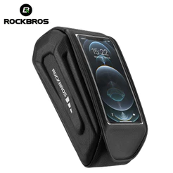 ROCKBROS Saco De Bicicleta Frontal Com Guidão Tela Sensível Ao Toque De Grande Capacidade MTB Para Ciclismo De Estrada Concha Dura