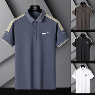 Nova Camisa pólo masculino Lapela Casual Lapela Casual Camiseta pólo de manga curta Camiseta pólo masculino Solto Tamanho grande