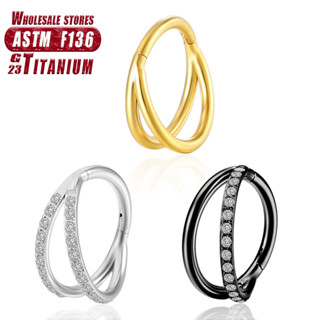 F136 Piercings De Titânio Tragus Nose Rings Diafragma Helix Zircon Segmento Articulado 16g Clicker Para Mulheres E Homens Brincos Cartilagem Espiral Body Jewelry